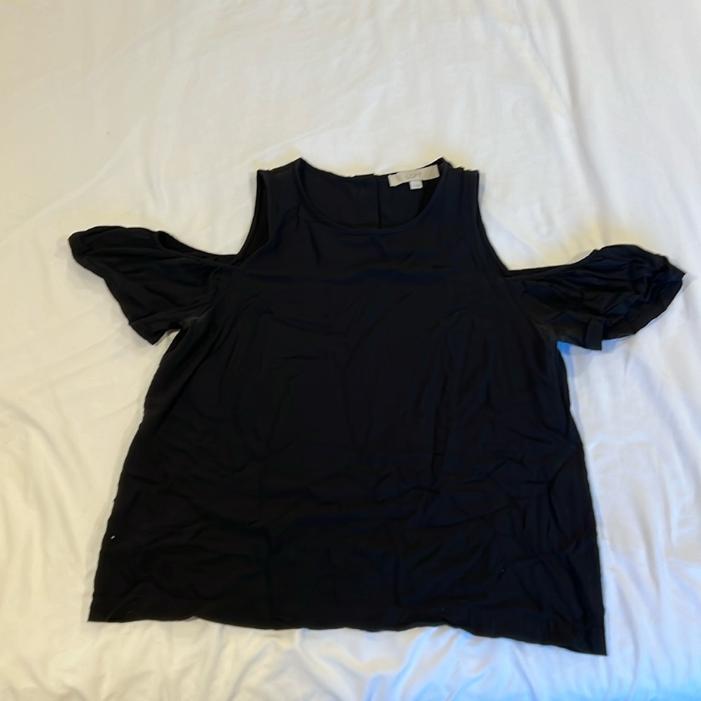 Black cold shoulder top.